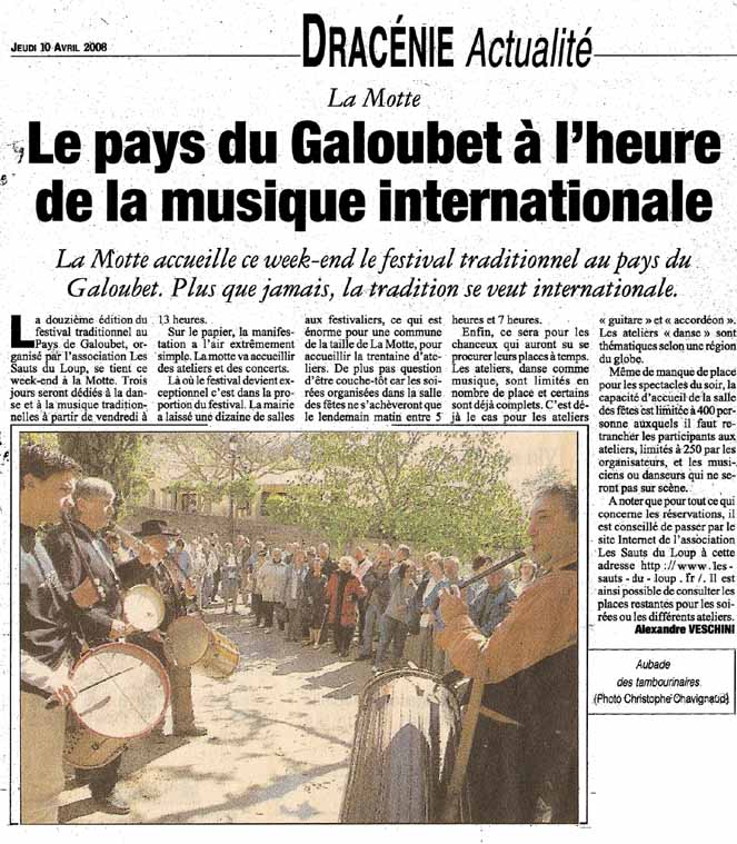 12e Festival Traditionnel au Pays du Galoubet