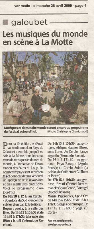 12e Festival Traditionnel au Pays du Galoubet