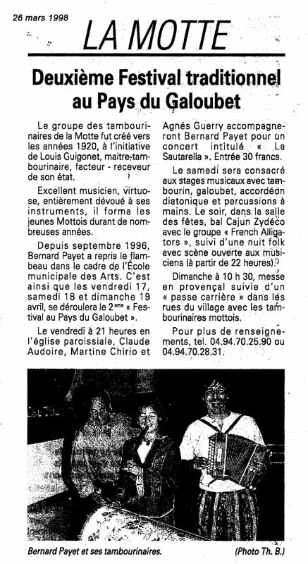 2e Festival Traditionnel au Pays du Galoubet