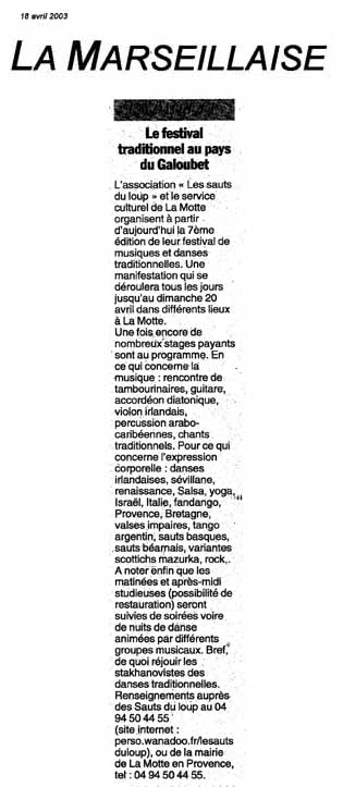 7e Festival Traditionnel au Pays du Galoubet