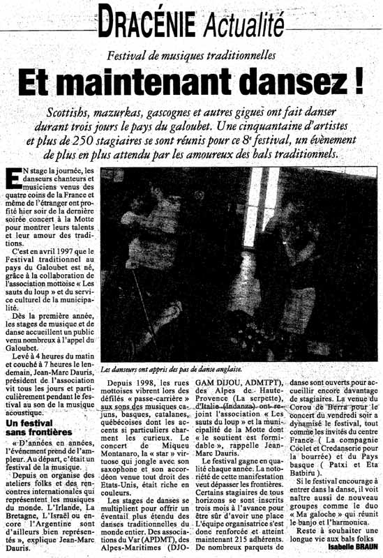 8e Festival Traditionnel au Pays du Galoubet