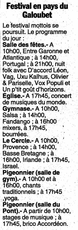 8e Festival Traditionnel au Pays du Galoubet