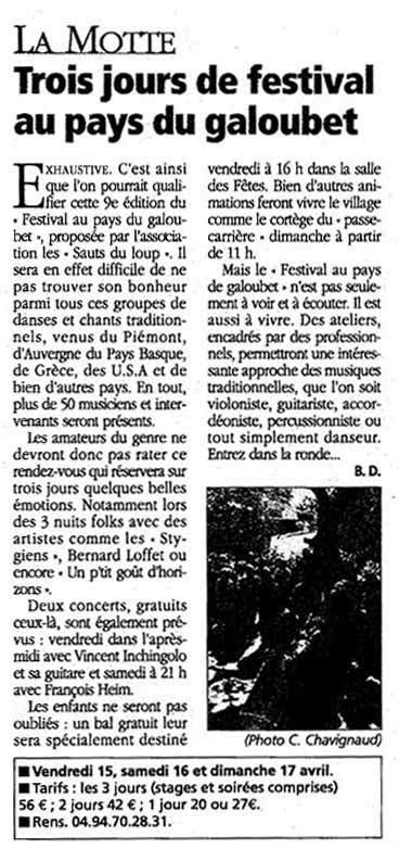 9e Festival Traditionnel au Pays du Galoubet